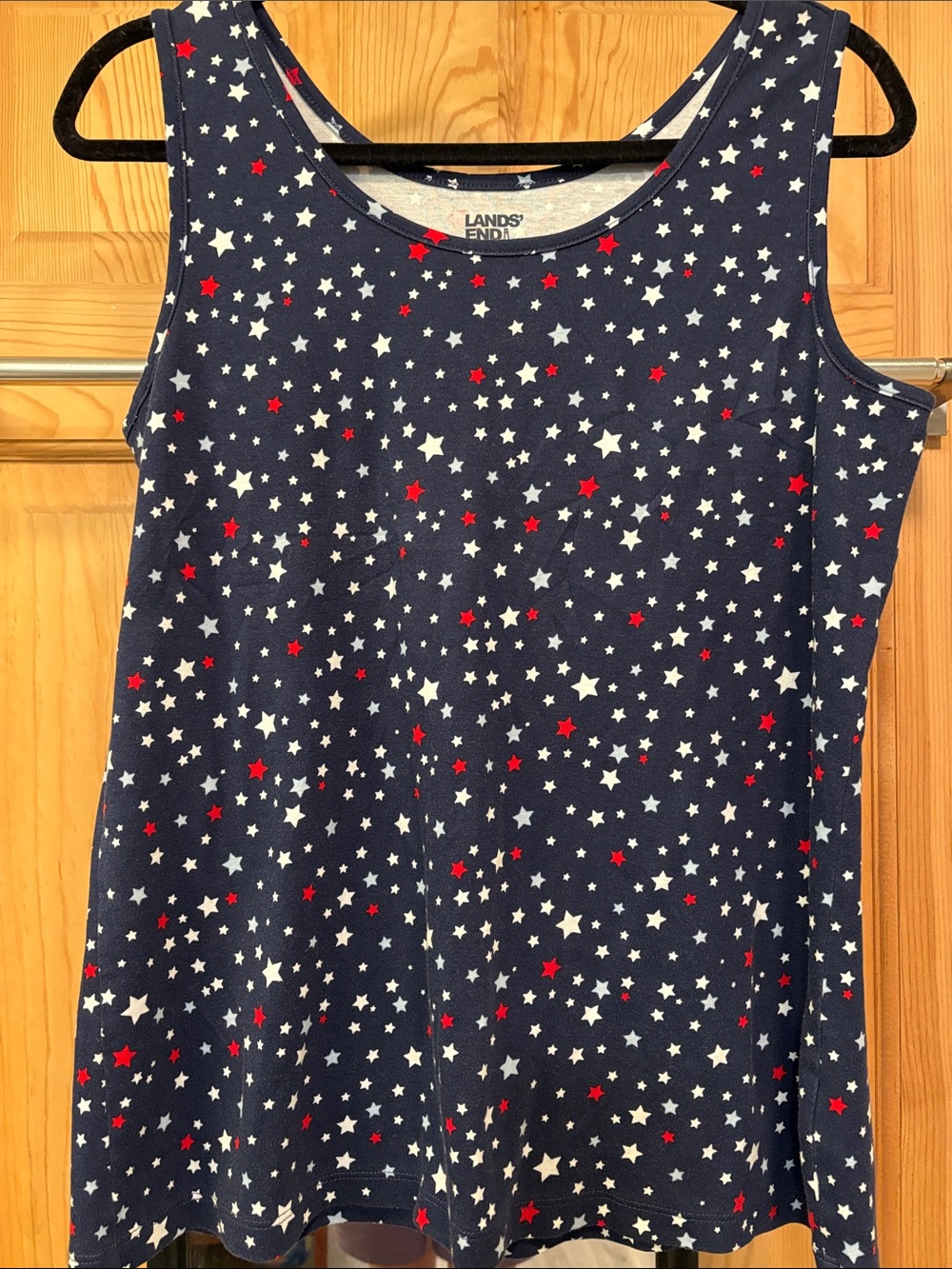 Woman’s Patriot Stars Blue Tank Top Sz L